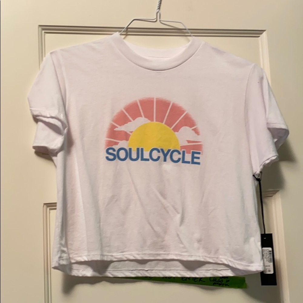 White Soul Cycle SoulCycle Crop T-Shirt XS
